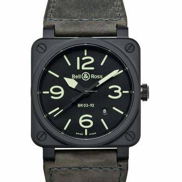  Bell & Ross BR 03-92 Ceramic BR0392-BL3-CE/SCA - Instruments BR 03-92 Nightlum Men's Watch </h1> 