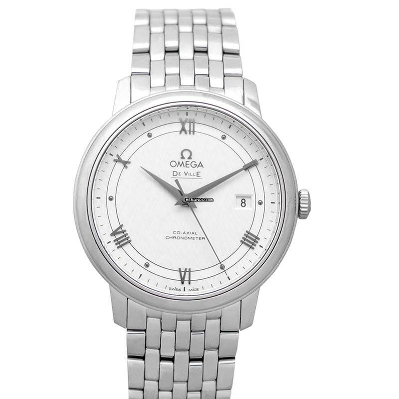  Omega De Ville Prestige 424.10.40.20.02.005 - De Ville Prestige Co-Axial 39.5 mm Automatic Silver Dial Steel Men's </h1> 