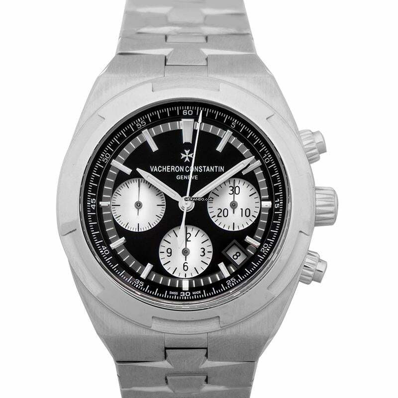  Vacheron Constantin Overseas Chronograph 5500V/110A-B481 - Overseas Automatic Black Dial Stainless Steel Men's Watch </h1> 