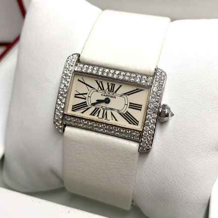  Cartier Tank Divan Quartz 31mm Steel 1.49TCW DIAMONDS Watch </h1> 