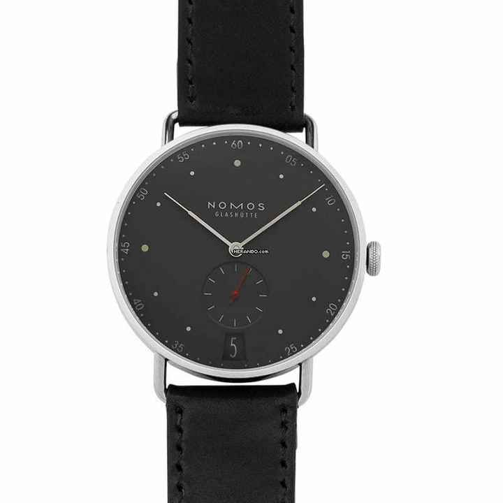  NOMOS Metro 38 Datum 1103 - Metro 38 Date Urban Gray Manual-winding Green Dial 38.5mm Men's Watch </h1> 