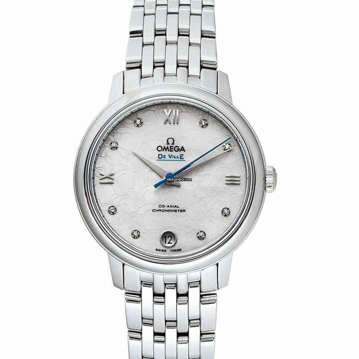  Omega De Ville Prestige 424.10.33.20.55.004 - De Ville Prestige Co-Axial 32.7 mm Orbis Automatic White Dial Diamon </h1> 