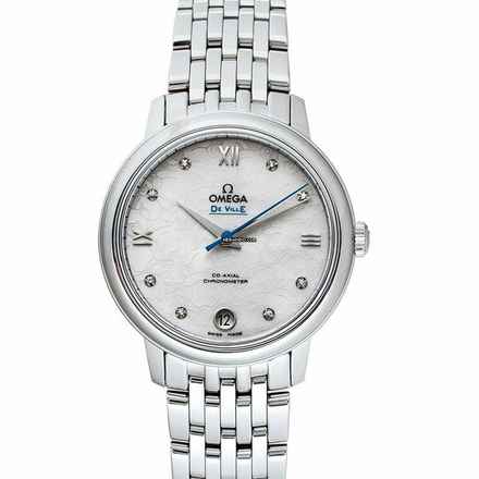  Omega De Ville Prestige 424.10.33.20.55.004 - De Ville Prestige Co-Axial 32.7 mm Orbis Automatic White Dial Diamon </h1> 