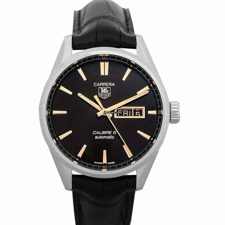  TAG Heuer WAR201C.FC6266 - Carrera Calibre 5 Day-Date Automatic Black Dial Ladies Watch </h1> 