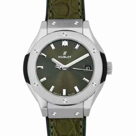  Hublot Classic Fusion Quartz 581.NX.8970.LR - Classic Fusion Green Titanium Automatic Green Dial Ladies Watch </h1> 