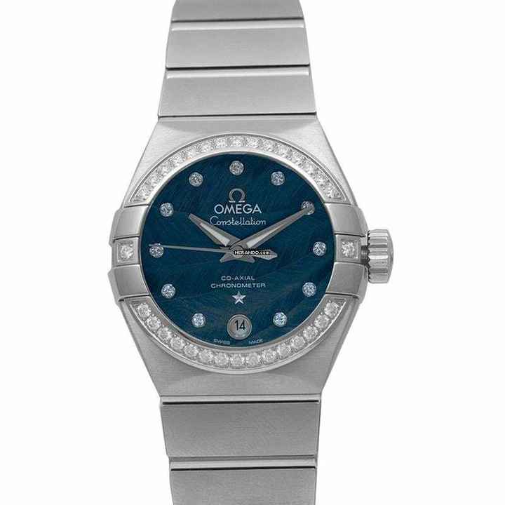 Omega Constellation Ladies 123.15.27.20.53.001 - Constellation Co-Axial 27 mm Automatic Blue Dial Diamonds Ladies Wat </h1> 