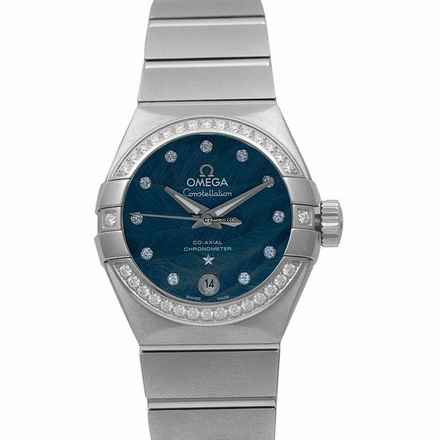  Omega Constellation Ladies 123.15.27.20.53.001 - Constellation Co-Axial 27 mm Automatic Blue Dial Diamonds Ladies Wat </h1> 