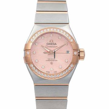 Omega Constellation Ladies 123.25.27.20.57.004 - Constellation Co-Axial 27 mm Automatic Pink Mother Of Pearl Dial Dia </h1> 