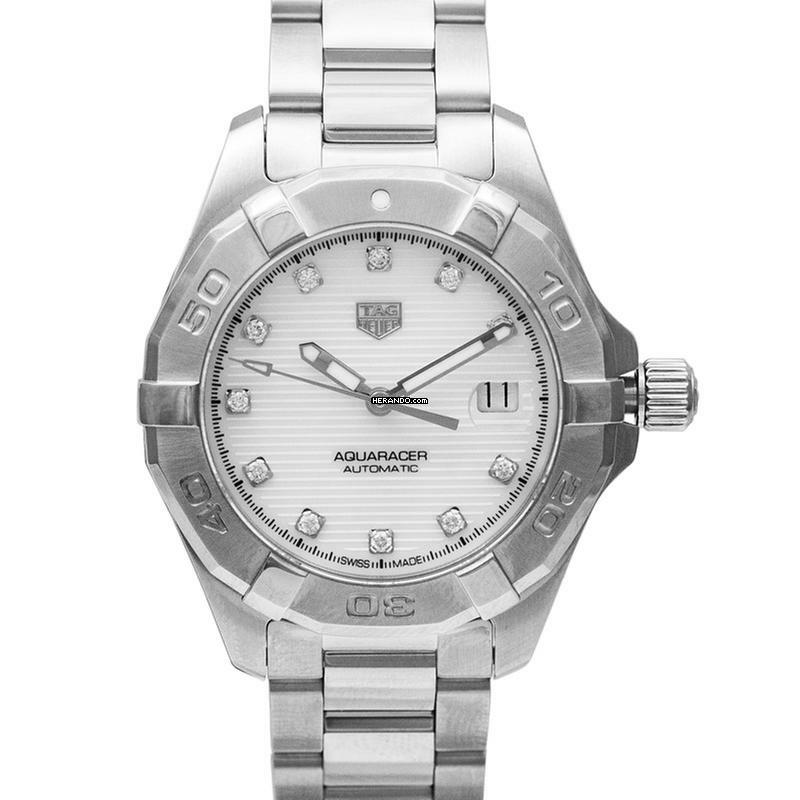  TAG Heuer Aquaracer Lady WBD2313.BA0740 - Aquaracer Calibre 9 Automatic White Dial with Diamonds Ladies Watch </h1> 