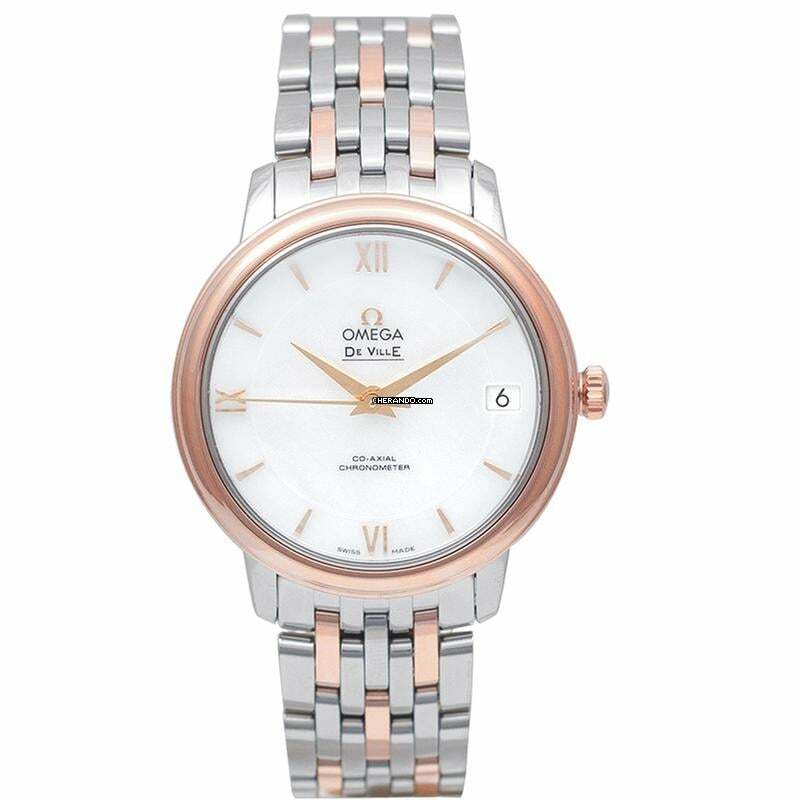 Omega De Ville Prestige 424.20.33.20.05.002 - De Ville Prestige Co-Axial 32.7 mm White Dial Red Gold Ladies Watch </h1>