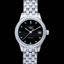 Thumbnail von Longines Flagship L42744576 - Flagship Automatic Black Dial Diamond Ladies Watch </h1>
