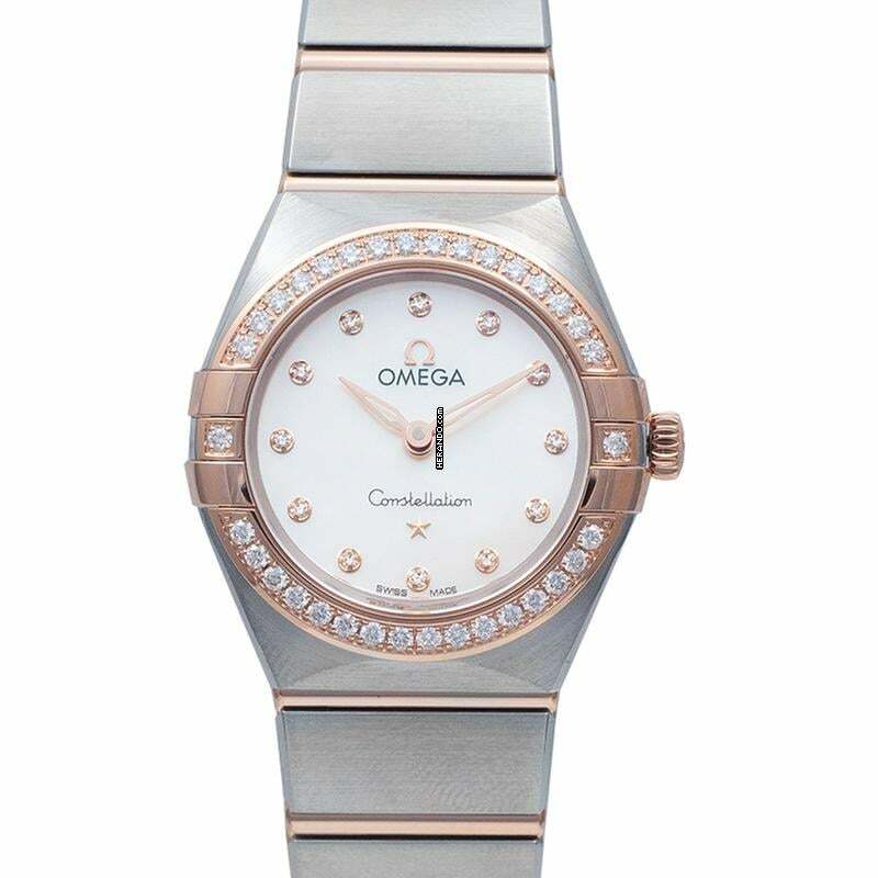 Omega Constellation Quartz 131.25.25.60.55.001 - Constellation Manhattan Quartz 25 mm Quartz White Dial Diamonds Gold </h1>