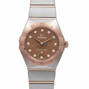  Omega Constellation 131.20.25.60.63.001 - Constellation Manhattan Quartz 25 mm Quartz Brown Dial Diamonds Gold </h1> 