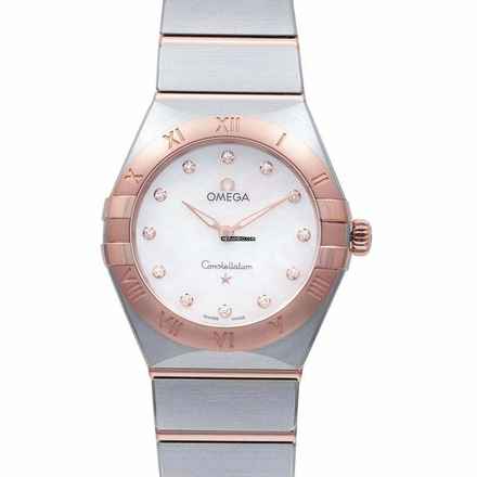  Omega Constellation 131.20.28.60.55.001 - Constellation Manhattan Quartz 28 mm Quartz White Dial Diamonds Gold </h1> 