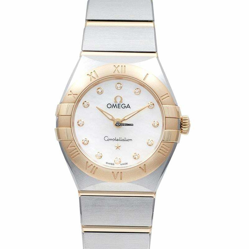 Omega Constellation 131.20.25.60.55.002 - Constellation Manhattan Quartz 25 mm Quartz White Dial Diamonds Yell </h1>