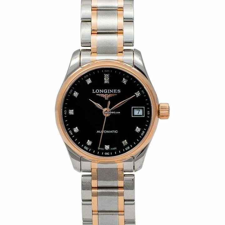  Longines Master Collection L21285597 - Master Collection Automatic Black Dial Diamond Ladies Watch </h1> 