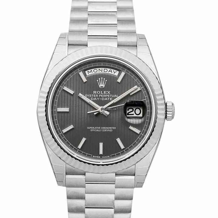  Rolex 228239-0002 - Oyster Perpetual 18ct White Gold Automatic Silver Dial Men's Watch </h1> 