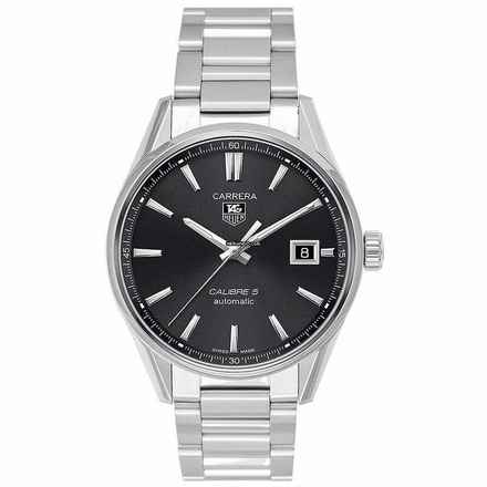  TAG Heuer Carrera Calibre 5 WAR211A.BA0782 - Carrera Calibre 5 Automatic Black Dial Men's Watch </h1> 
