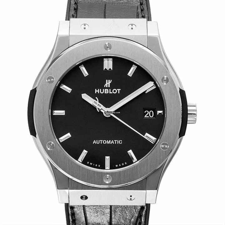  Hublot Classic Fusion 511.NX.1171.LR - Classic Fusion Titanium Automatic Black Dial Men's Watch </h1> 