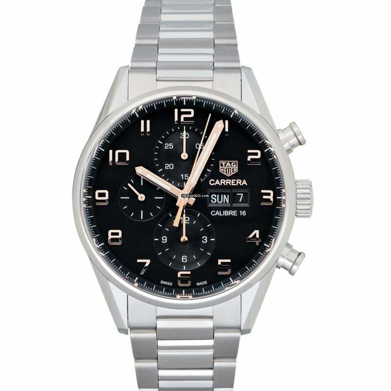  TAG Heuer Carrera Calibre 16 CV2A1AB.BA0738 - Carrera Chronograph Calibre 16 DD Automatic Black Dial Men's Watch </h1> 