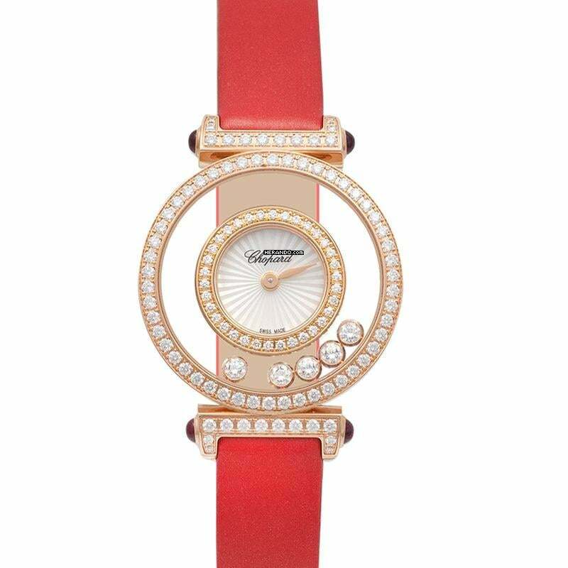  Chopard Happy Diamonds 204780-5301 - Happy Diamonds Silver Guilloché Dial Ladies Watch </h1> 