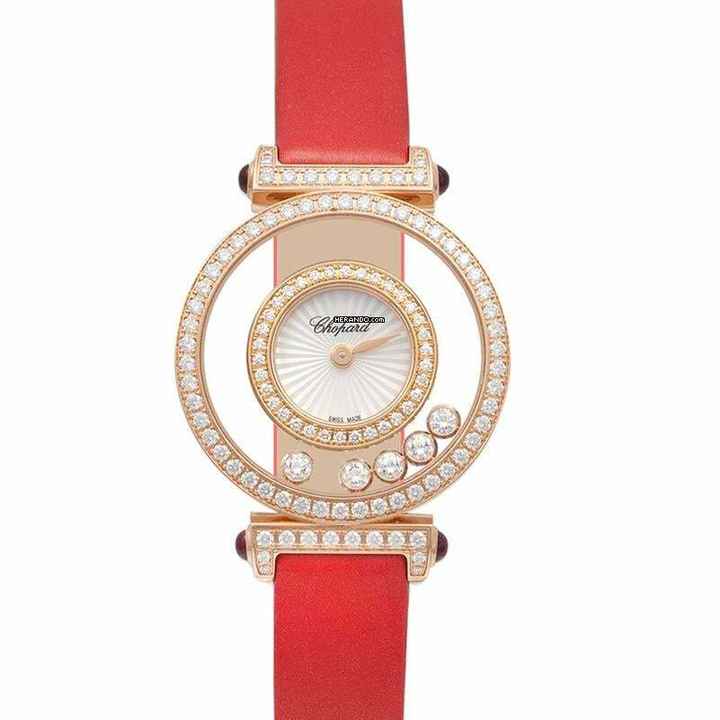  Chopard Happy Diamonds 204780-5301 - Happy Diamonds Silver Guilloché Dial Ladies Watch </h1> 