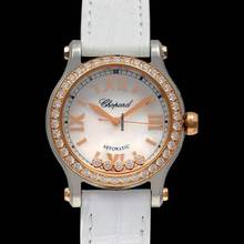 Thumbnail von Chopard Happy Sport 278573-6020 - Happy Sport Automatic White Dial Stainless Steel Ladies Watch </h1>
