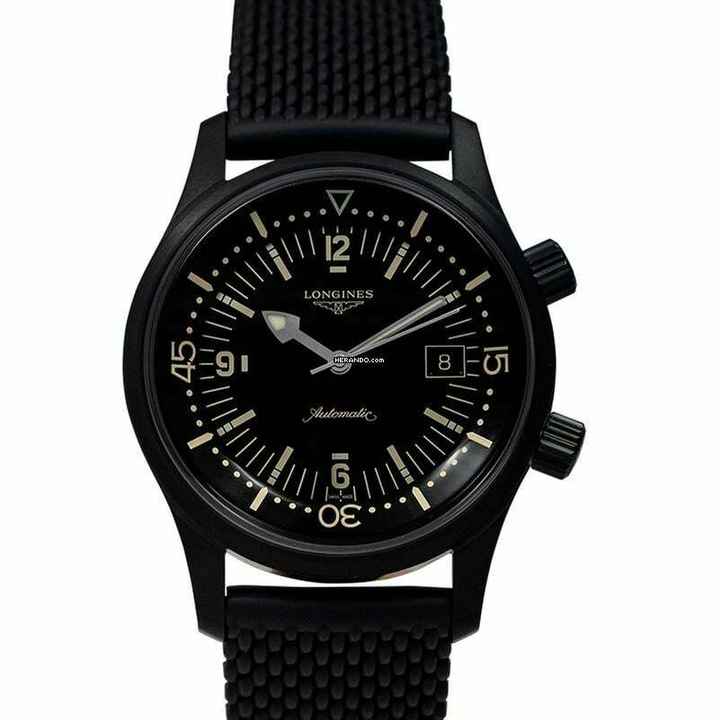  Longines Legend Diver L37742509 - Heritage Legend Diver Automatic Black Dial Men's Watch </h1> 