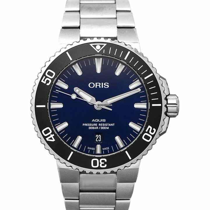 Oris 01 733 7730 4135-07 8 24 05PEB - Divers Automatic Blue Dial Stainless Steel Men's Watch </h1> 