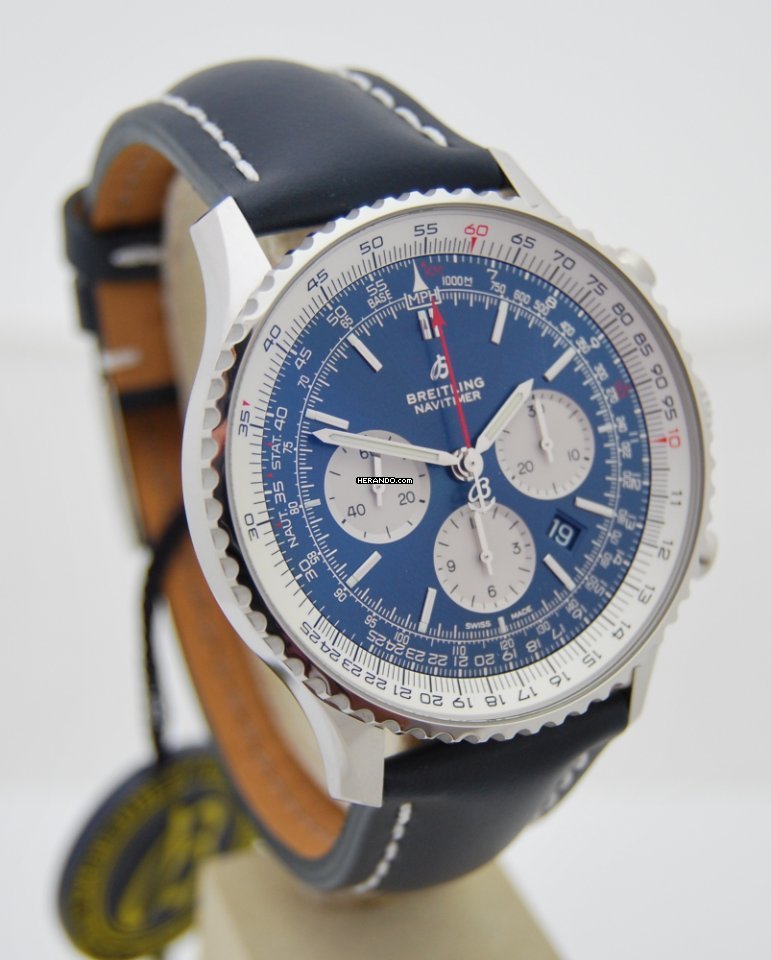  Breitling Navitimer 1 B01 46 Kalbslederband Box & Papiere 2021 (DE) NEU
