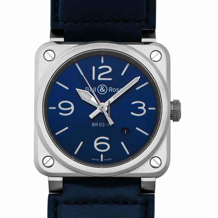  Bell & Ross BR 03-92 Steel BR0392-BLU-ST/SCA - Instruments BR 03-92 Blue Steel Men's Watch </h1> 