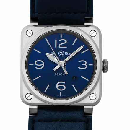  Bell & Ross BR 03-92 Steel BR0392-BLU-ST/SCA - Instruments BR 03-92 Blue Steel Men's Watch </h1> 