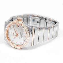 Thumbnail von Omega Constellation Men 123.25.38.21.52.001 - Constellation Co-Axial 38 mm Automatic Silver Dial Diamonds Red Gold </h1>