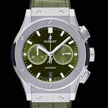 Thumbnail von Hublot Classic Fusion Chronograph 541.NX.8970.LR - Classic Fusion Automatic Green Dial Titanium Men's Watch </h1>