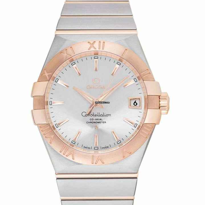  Omega Constellation Men 123.20.38.21.02.001 - Constellation Co-Axial 38 mm Automatic Silver Dial Red Gold Men's Wa </h1> 
