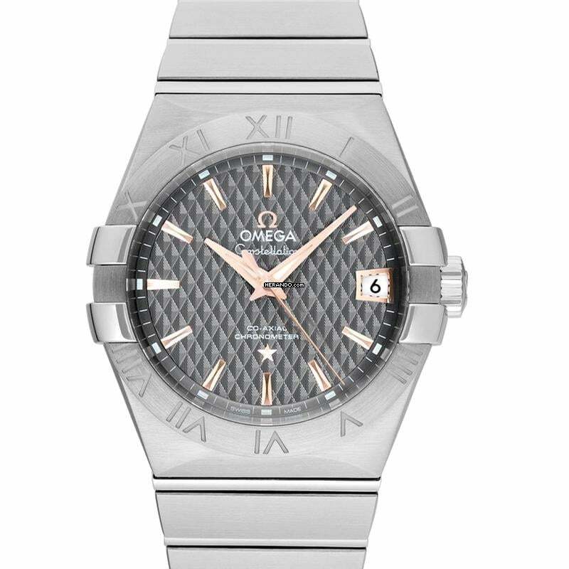 Omega Constellation Men 123.10.38.21.06.002 - Constellation Co-Axial 38 mm Grey Dial Steel Men's Watch </h1>