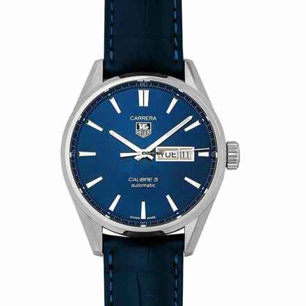  TAG Heuer Carrera Calibre 5 WAR201E.FC6292 - Carrera Calibre 5 Day-Date Automatic Blue Dial Men's Watch </h1> 