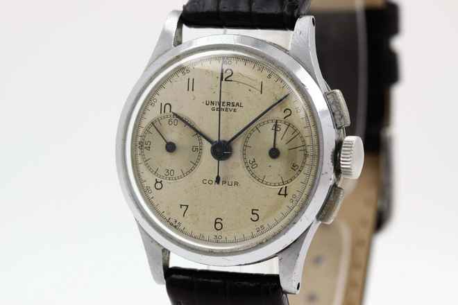  Universal Genève Compur Chronograph Boy Size Cal. 381 