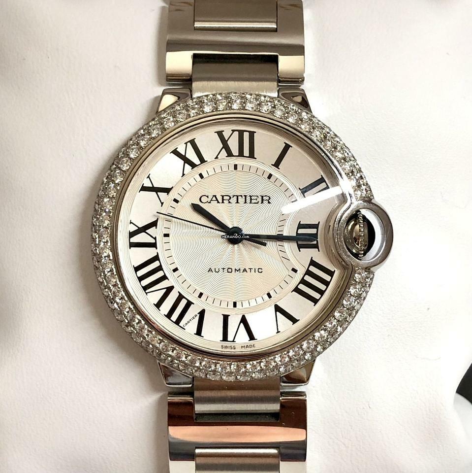  Cartier Ballon Bleu 36mm 3284 Automatic Steel 36mm 1.87TCW Diamond Watch </h1> 