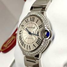 Thumbnail von Cartier Ballon Bleu 36mm 3284 Automatic Steel 36mm 1.87TCW Diamond Watch </h1>