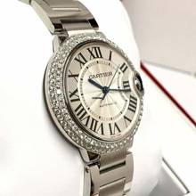 Thumbnail von Cartier Ballon Bleu 36mm 3284 Automatic Steel 36mm 1.87TCW Diamond Watch </h1>