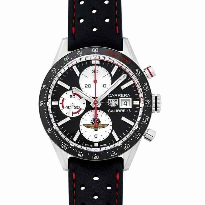  TAG Heuer Carrera Calibre 16 CV201AS.FC6429 - Carrera Chronograph Calibre 16 Automatic Black Dial Men's Watch </h1> 