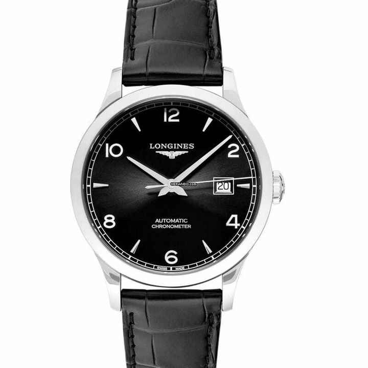  Longines Record L28214562 - Record Automatic Black Dial Men's Watch </h1> 