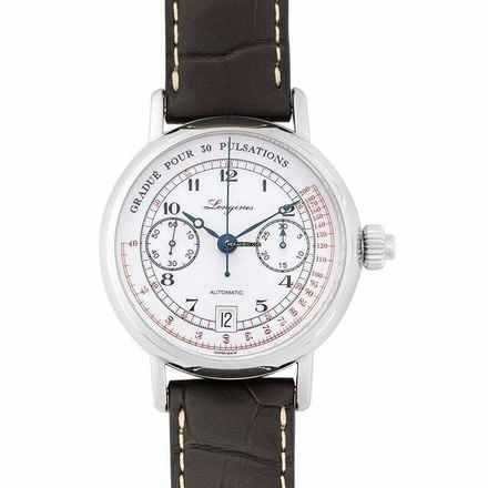  Longines Heritage L28014232 - Heritage Column Wheel Single Push Piece Pulsometer Chronograph Automatic White </h1> 