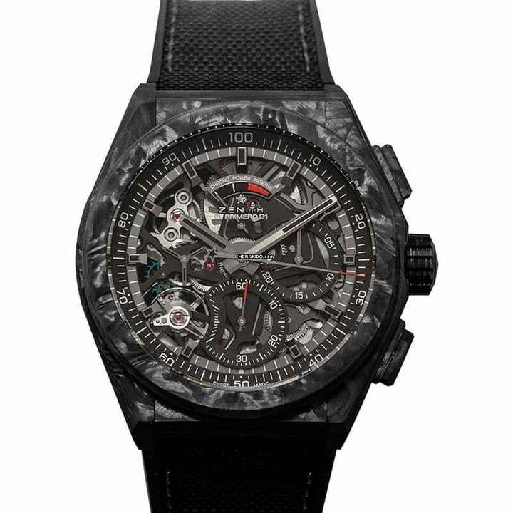  Zenith Defy 10.9000.9004/96.R921 - Defy Black Carbon Automatic Skeleton Dial Men's Watch </h1> 