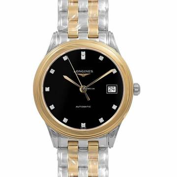  Longines Flagship L47743577 - Flagship Automatic Black Dial Diamond Unisex Watch </h1> 