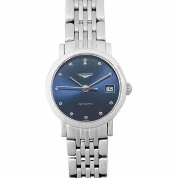  Longines Elegant L43094976 - Elegant Automatic Blue Dial Diamond Ladies Watch </h1> 