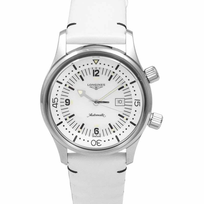 Longines Legend Diver L33744800 - Heritage Legend Diver Watch Automatic White Mother of Pearl Dial Unisex Watch </h1>