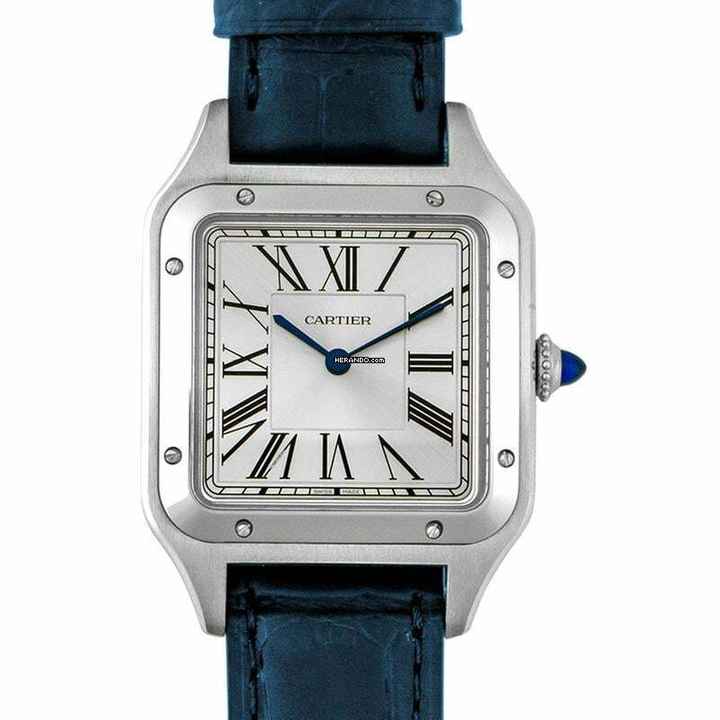  Cartier Santos Dumont WSSA0022 - Santos-Dumont 43.5 mm Quartz Silver Dial Men's Watch </h1> 