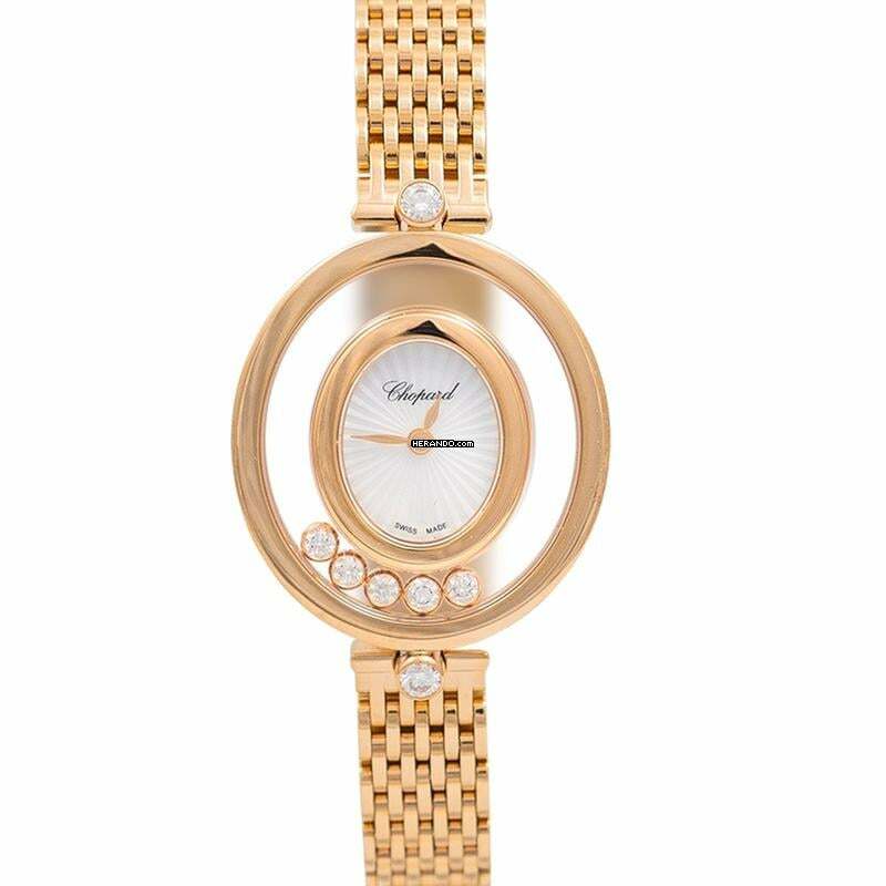  Chopard Happy Diamonds 209421-5001 - Happy Diamonds Quartz mother-of-pearl guilloché Dial 18k Rose Gold Men's Wat </h1> 